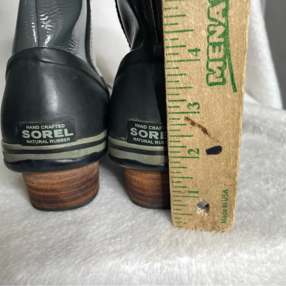 Sorel NL2155 028 Slimboot Pull On Glow Womens 10 Gray Ankle‎ Rain Boots